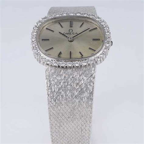 antique omega ladies white gold watch|old omega watches 1970s ladies.